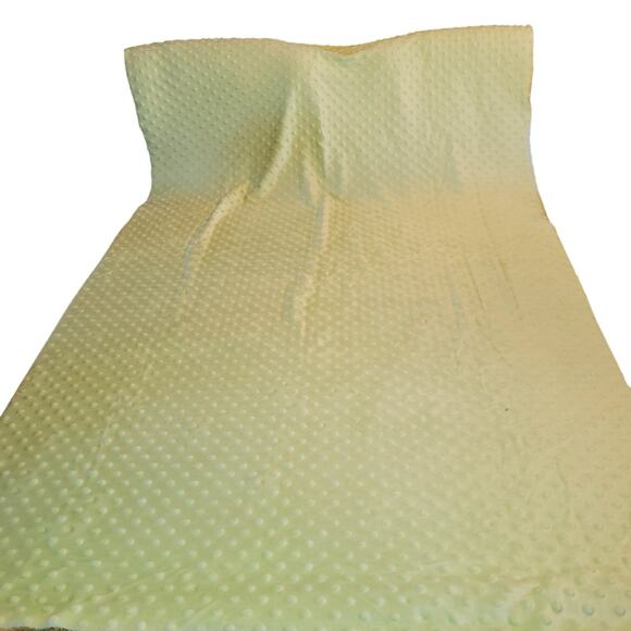 Soft Lime Green Minky Dot Fabric 62 x 36" Polyester Plush Craft Sewing  Material - Picture 8 of 10
